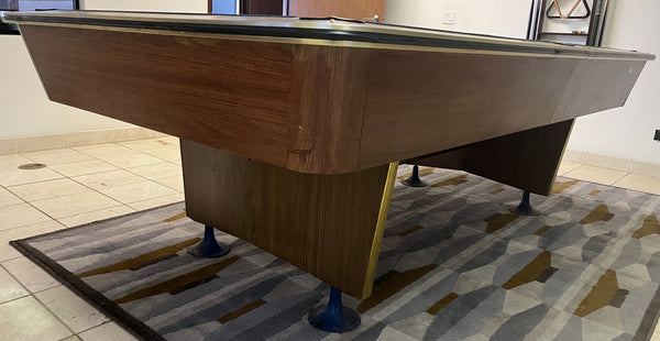 Vintage 8FT Pool Table W/ Ball Return - 1pc Slate - Pre Owned