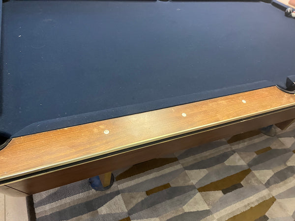 Vintage 8FT Pool Table W/ Ball Return - 1pc Slate - Pre Owned