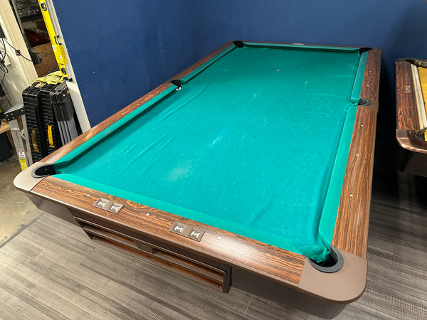 Fully Restored Brunswick Gold Crown III 9FT Pool Table