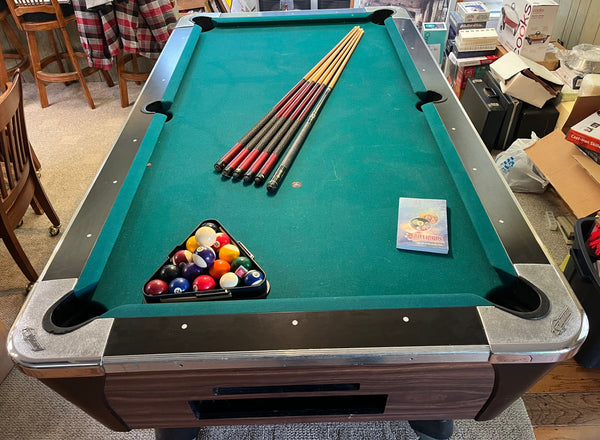 Valley Dynamo 7FT Pool Table - W/Ball Return / Coin Mechanism (1pc Slate) Excellent Condition