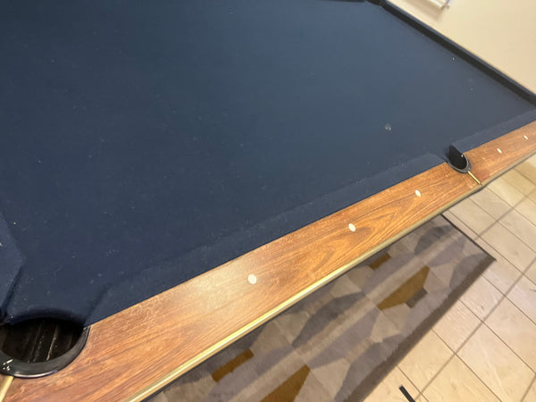 Vintage 8FT Pool Table W/ Ball Return - 1pc Slate - Pre Owned