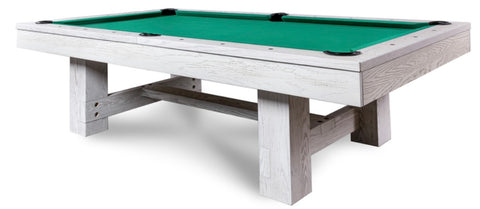 “TACOMA” 7FT & 8FT POOL TABLE (White Wash Finish) Dining Top Option